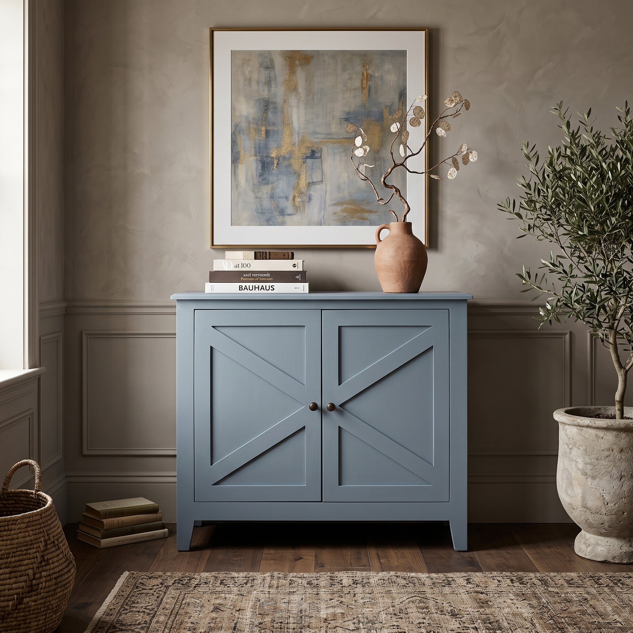 Pinion X-Brace Accent Cabinet