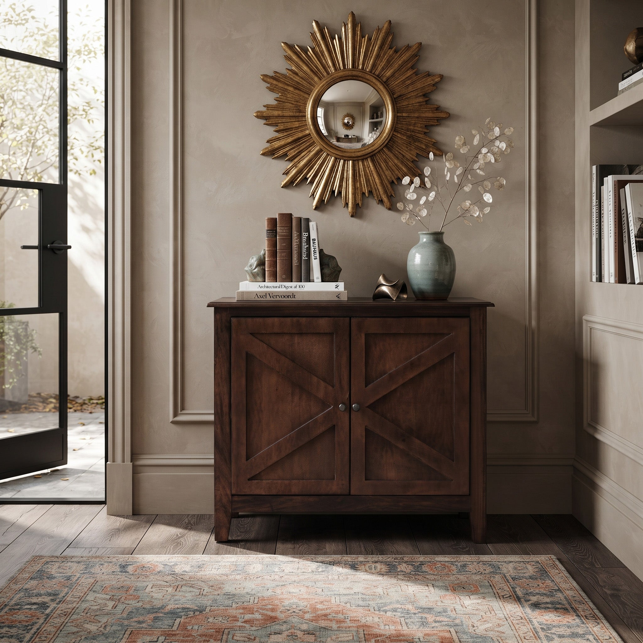 Cedros X-Brace Accent Cabinet