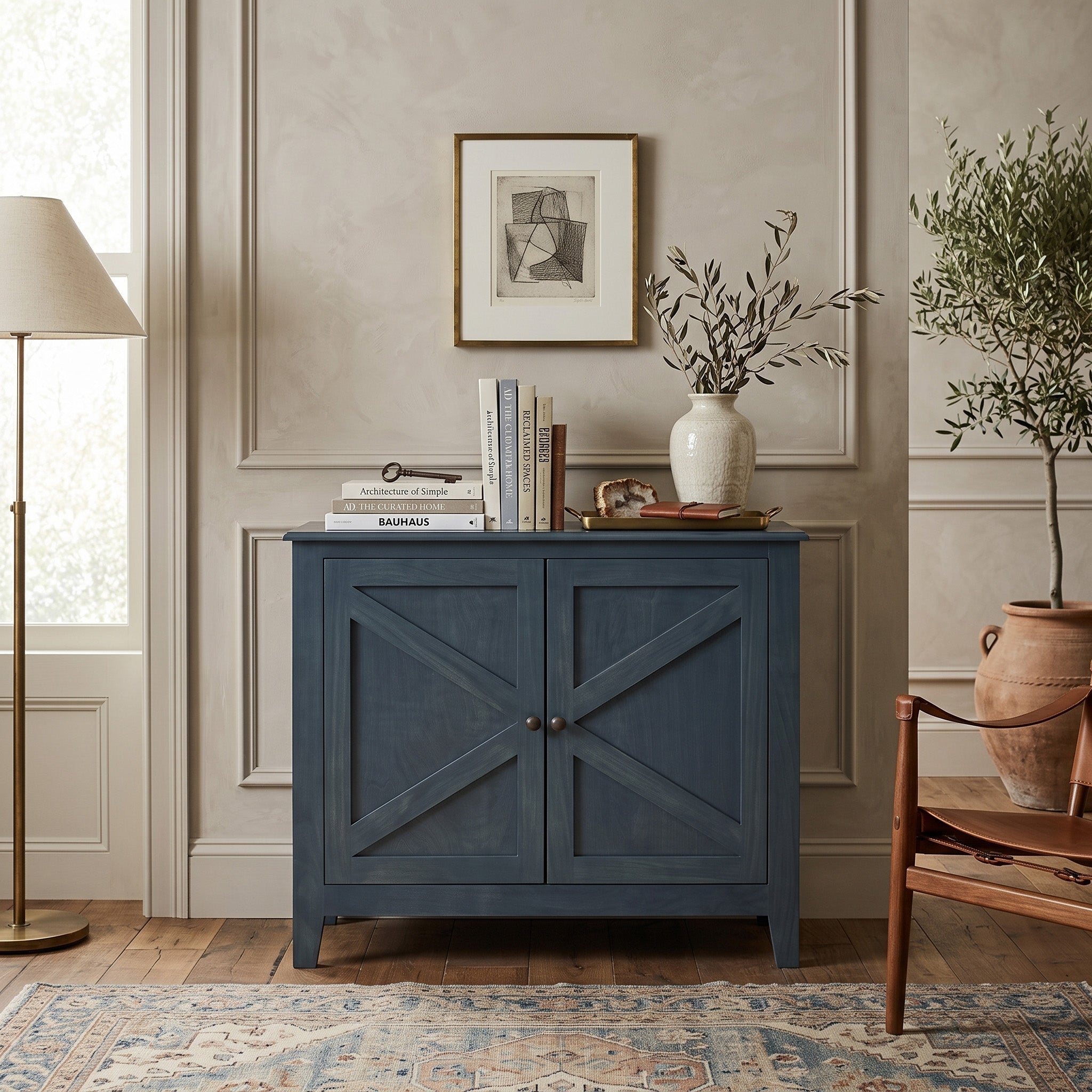 Cedros X-Brace Accent Cabinet