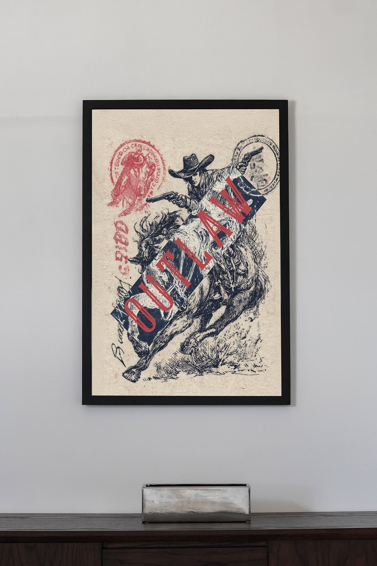 Outlaw | Print & Oak Frame - Oakmaat - Art Prints